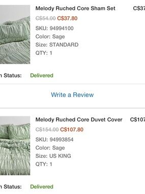 Urban Outfitters Melody Ruched Duvet Cover - Sage